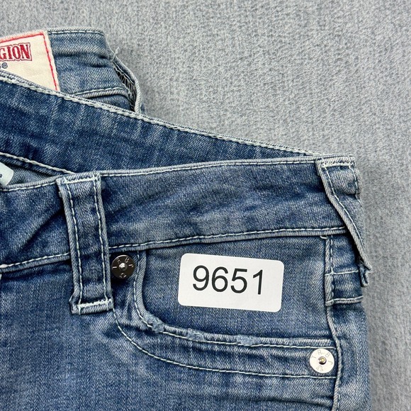 True Religion Jeans Womens 29 (30X30) Blue Super Skinny Light Wash Denim Stretch - Picture 14 of 14